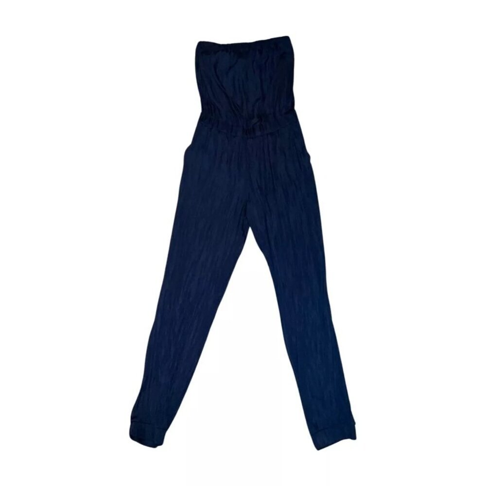 Lilly Pulitzer Silky Blue Strapless Jumpsuit Romper XS